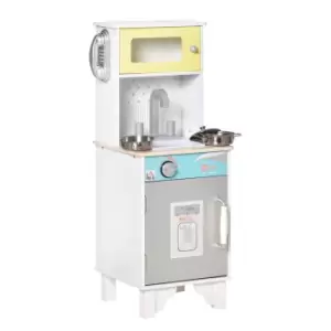 Image of Homcom Kids Wooden Toy Kitchen Pretend Playset With Sink Telephone For 3-6 Years