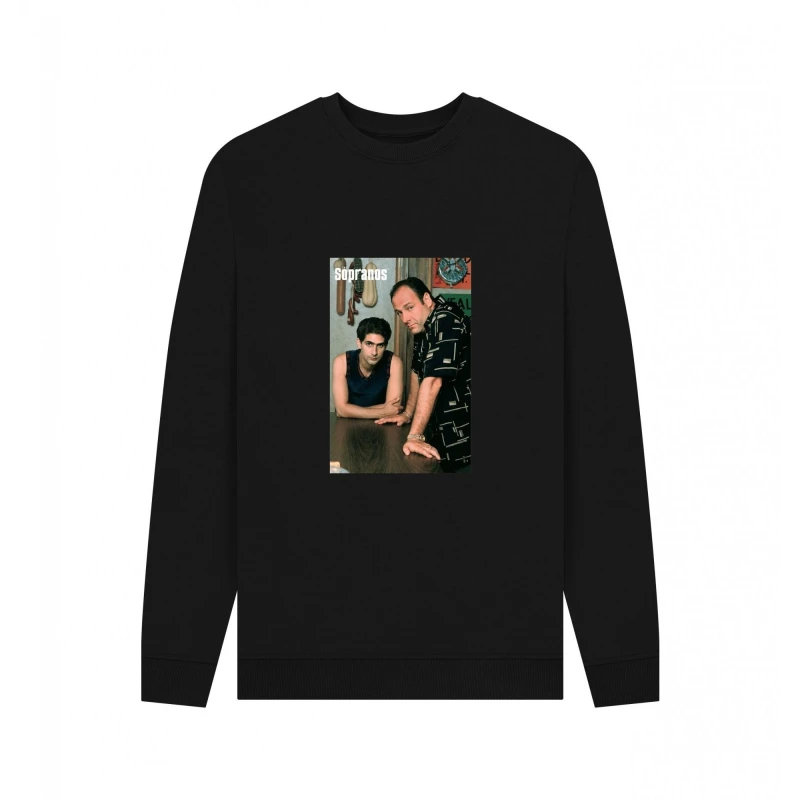 Image of The Sopranos Mens Tony & Christopher Sweatshirt in Black Size: Small Black Male S