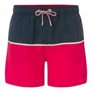 Image of Gant Cut and Sew Swim Shorts - Red