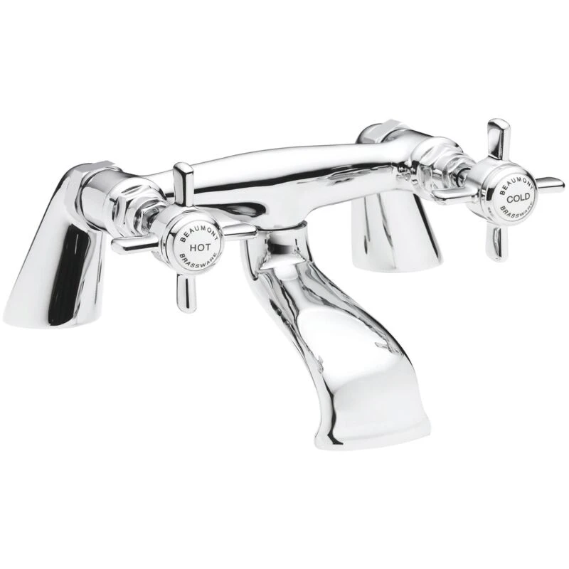 Image of NUIE Nuie - Beaumont Bath Filler Tap Pillar Mounted - Chrome I328X