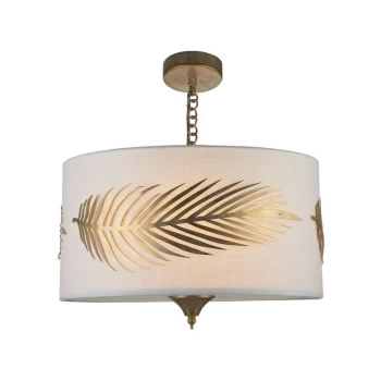 Image of Maytoni Lighting - Farn Cylindrical Ceiling Pendant Lamp Gold, 3 Light, E14