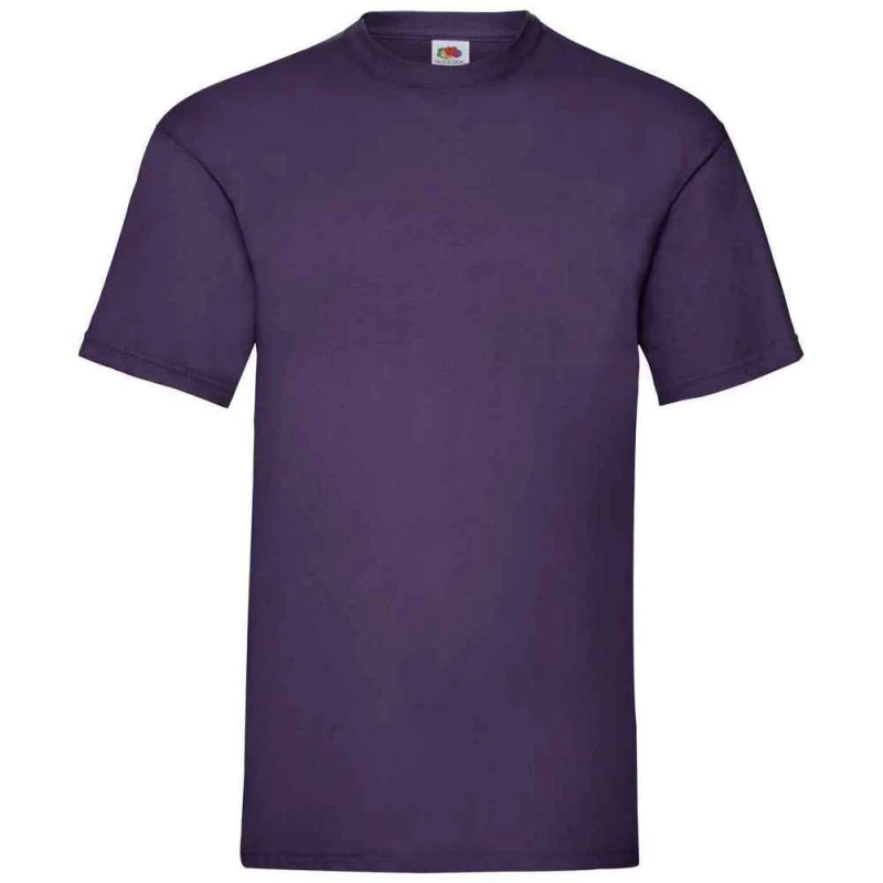 Image of Fruit Of The Loom Fruit of the Loom Men Valueweight T-Shirt in Purple Size: Small Purple S Male 5063527511997