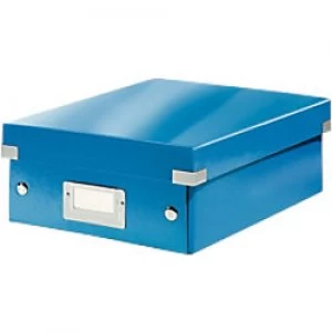Image of Leitz Click & Store WOW Small Organiser Box Laminated Cardboard Blue 220 x 282 x 100 mm