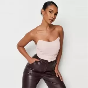 Image of Missguided Front Bandeau Corset - Pink