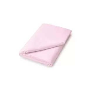 Image of Helena Springfield Brushed Cotton Single Flat Sheet, Baby Pink