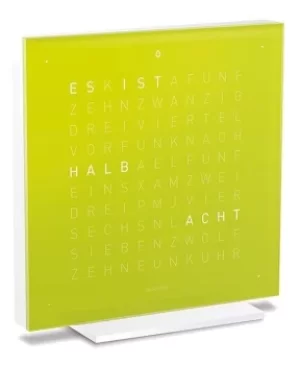 Image of QLOCKTWO Touch Pure Lime Juice Table Clock