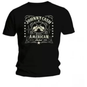 Image of Johnny Cash American Rebel Mens Black T Shirt: Small