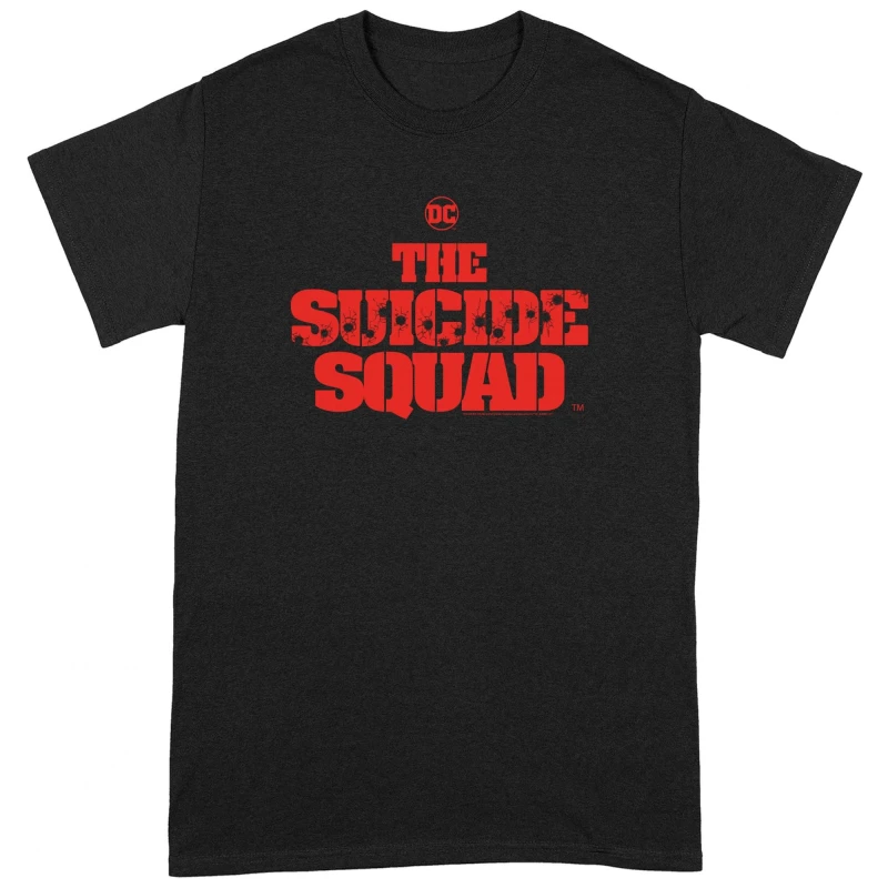 Image of Suicide Squad Mens Logo T-Shirt in Black Size: Small Black Male S