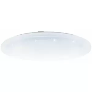 Image of Loops - Wall Flush Ceiling Light White Shade White Plastic With Crystal Effect LED 36W