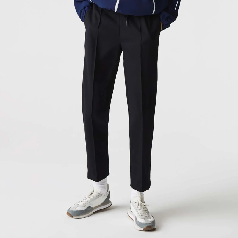 Image of Lacoste Wool Blend Lightweight City Pants - Blue Blue 8