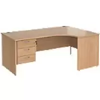 Image of Dams International Right Hand Ergonomic Desk MP18ERP3B 1,800 x 1,200 x 725 mm