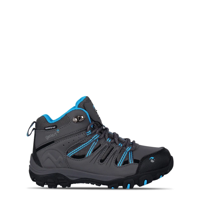 Image of Gelert Horizon Waterproof Walking Boots Childrens Charcoal/Blue male C10 (28)