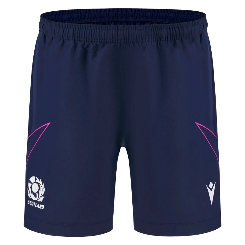 Image of Macron Scotland Rugby Bermuda Shorts 2025 Adults Navy/Sky male Large