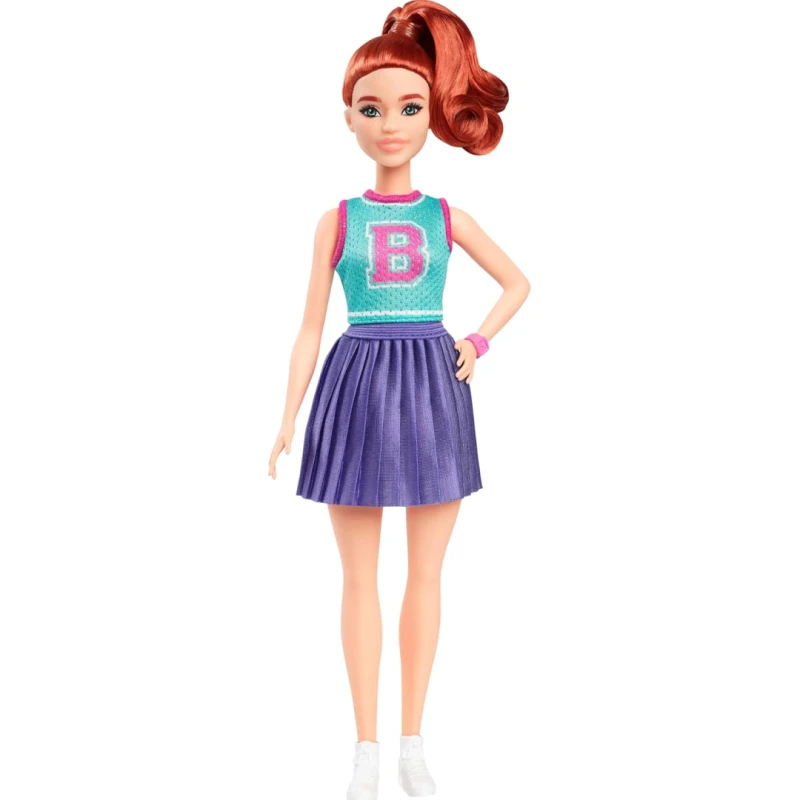 Image of Barbie Fashionistas Doll in Jersey Top & Sporty Skirt - 32cm