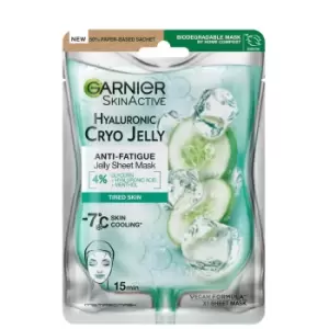 Image of Garnier Anti-Fatigue Hyaluronic Acid and Icy Cucumber Cryo Jelly Face Mask 27g