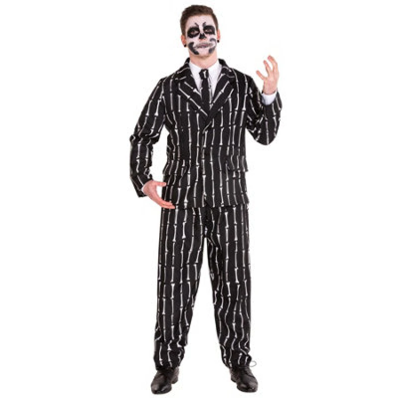Image of Tectake Bone Suit - Halloween Fancy Dress Costume For Men 300043 - Black M