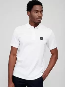 Image of BOSS Parlay 143 Contrast Collar Polo Shirt - White Size XL Men