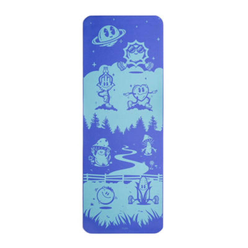 Image of Myga Frenzy Silk Print Childrens Mat Blue unisex