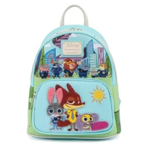 Image of Loungefly Disney Zootopia Chibi Group Mini Backpack