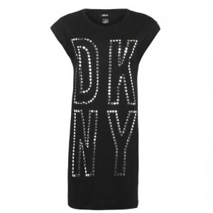 Image of DKNY Mirrored T Shirt - Black/Silver