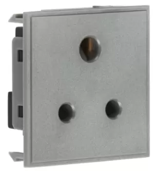 Image of KnightsBridge 5A unswitched round socket module 50 x 50mm - grey