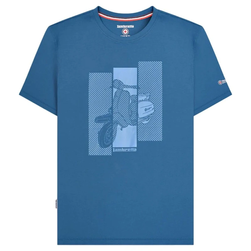 Image of Lambretta Lambretta Men Scooter T-Shirt in Dark Blue Size: Medium Dark Blue M Male 5063852162130