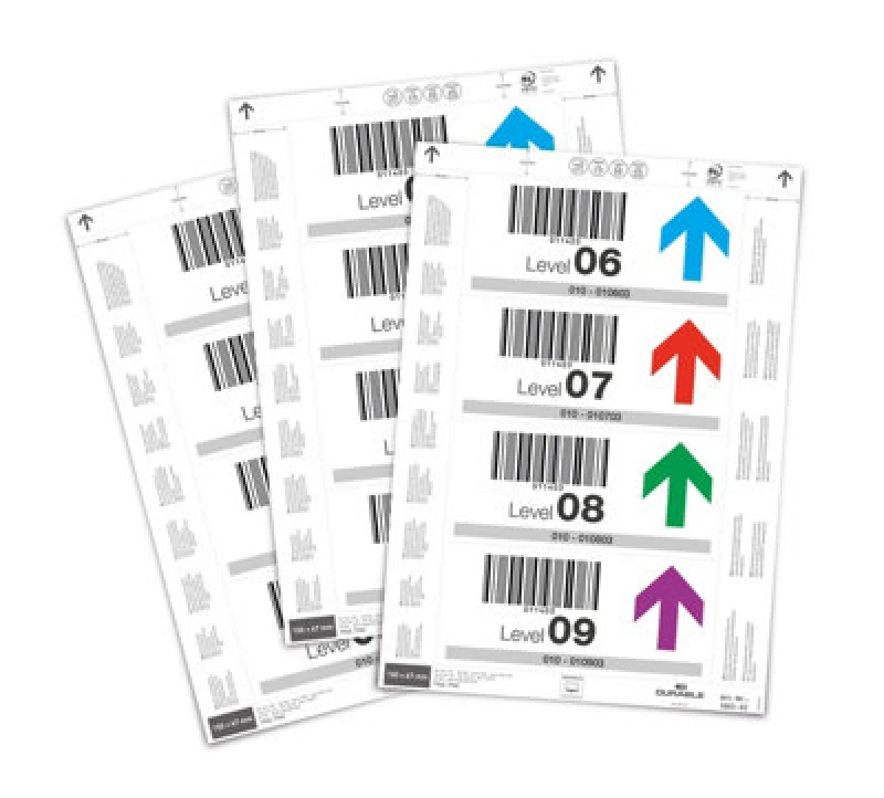 Image of Durable Durable - Printable Insert Sheets for Ticket Holders 80 Labels 150 x 67mm - White 100302