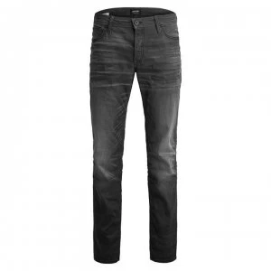 Image of Jack and Jones Jack Tim Tapered Jeans - Blue/Black 891