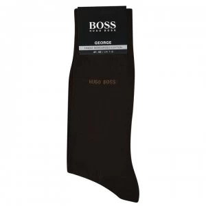 Image of Hugo Boss George Cotton Socks Dark Brown