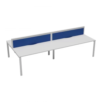 Image of CB 4 Person Bench 1200 x 780 - White Top and White Legs