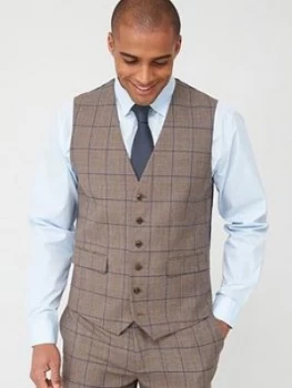 Image of Skopes Standard Welburn Waistcoat - Brown Check
