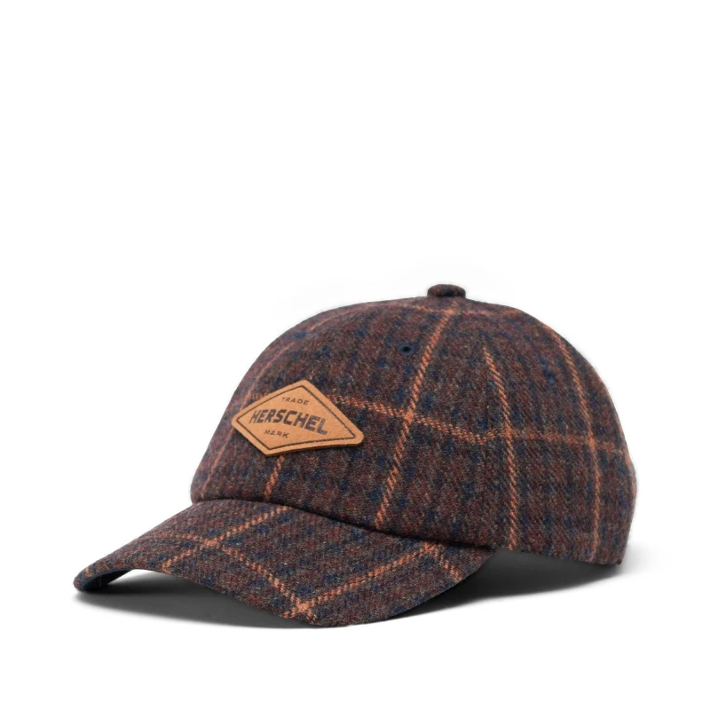 Image of Herschel Supply Co Sylas Plaid Baseball Cap Dark Plaid unisex One Size