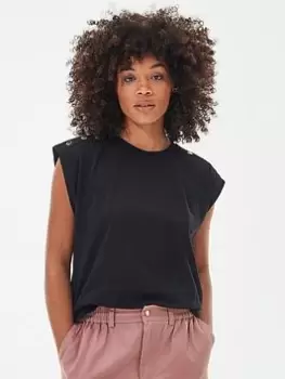 Image of Barbour International Strada Top - Black, Size 8, Women