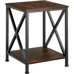 Image of Tectake - Bedside table Carlton - lamp table, side table, coffee table - industrial dark - industrial dark