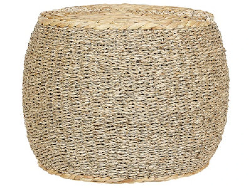 Image of Beliani Pouffe Haiphong Seagrass Beige