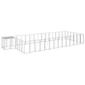 Image of Vidaxl Dog Kennel Silver 26.62 M Steel