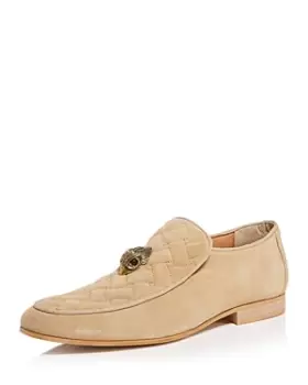 Image of Kurt Geiger London Mens Hugh Eagle Head Quilted Slip On Loafers