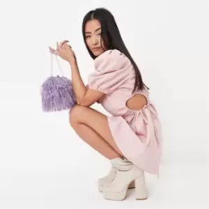 Image of Missguided Poplin Cut Out Dress - Pink