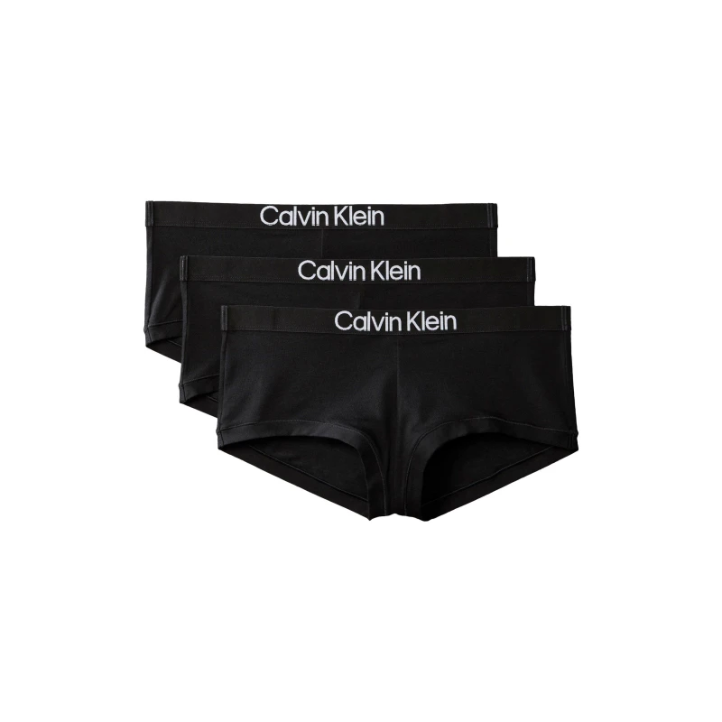 Image of Calvin Klein Calvin BoyShort 3Pk Ld62 Black female 8 (XS)
