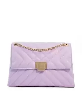 Image of Dune London Dorchester Small Quilted Shoulder Bag - Lilac Women