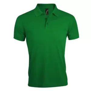 Image of SOLs Mens Prime Pique Plain Short Sleeve Polo Shirt (M) (Kelly Green)