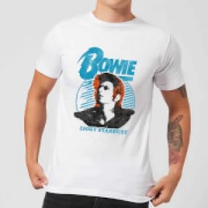 Image of David Bowie Ziggy Stardust Orange Hair Mens T-Shirt - White