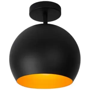 Image of Lucide bink - Flush Ceiling Light - Ø24.5cm- 1xE27 - Black