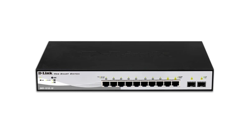 Image of D-Link DGS-1210-10 Managed L2 Gigabit Ethernet (10/100/1000) 1U Black.