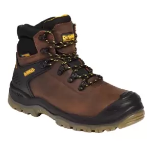 Image of DEWALT Newark Mens Leather Waterproof Safety Boot (8 UK) (Brown)
