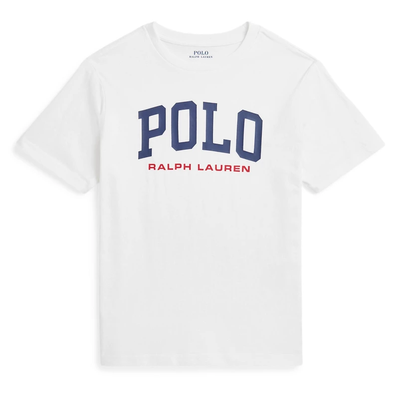 Image of POLO RALPH LAUREN Varsity Logo T-Shirt Juniors - White White 15 - 16 Years