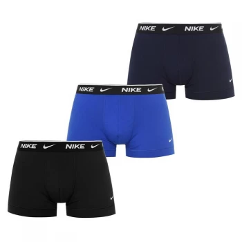 Image of Nike 3 Pack Boxer Trunks Mens - Blk/Blu/Nvy 9J1