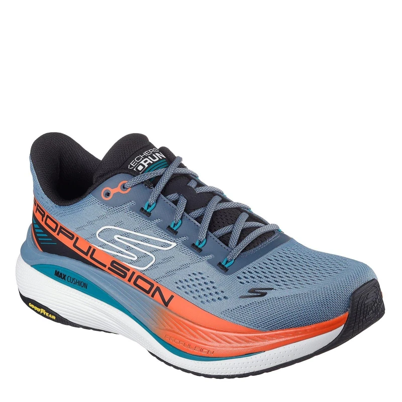 Image of Skechers Men Max Cushioning Propulsion Trainer in Light Blue Size: 7 Light Blue 7 Male 198376740344