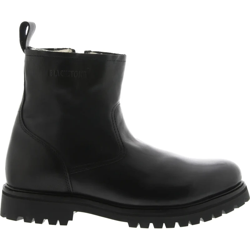 Image of Blackstone Zipper boots with fur Blackstone OM63 Noir Male 43