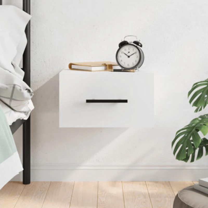 Image of Vidaxl Wall-Mounted Bedside Cabinet White 35X35X20 Cm Wall-Mounted Bedside Cabinets